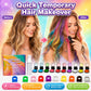 🎨🛒 -50% ! 🌈 Kit Craies Capillaires – 12 Couleurs Éclatantes, Lavable & Applicateur Facile pour Fêtes & Photos.