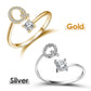 💍💖 PROMO -50% ! Bague Initiale d'Amour – Personnalisable, Or/Acier Inoxydable, Hypoallergénique, Ajustable (Cadeau Romantique)