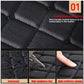 Tapis de sol de voiture en cuir imperméable - Lot de 5