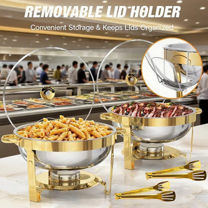 💎 -50% SUR L'ENSEMBLE DE BUFFET INOX ! 💎 2 Réchauds Professionnels, 5 Litres & Chauffage au Combustible Inclus ✨✈️livraison gratuite