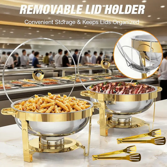 🔥 60 % DE RÉDUCTION MAINTENANT ! 🎄 Ensemble buffet chafing dish en acier inoxydable - Chaleur uniforme et durable, parfait pour les fêtes et les réceptions ✨