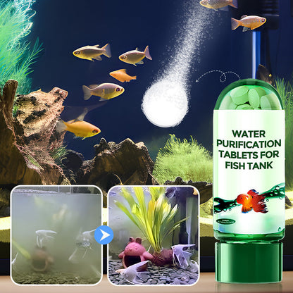 💎 1 ACHETÉS, 1 GRATUITS ! 💎 🐠Comprimés Nettoyant Aquarium Multi-fonctions 2026 – Eau Cristalline en Minutes, Sûrs pour Poissons & Plantes