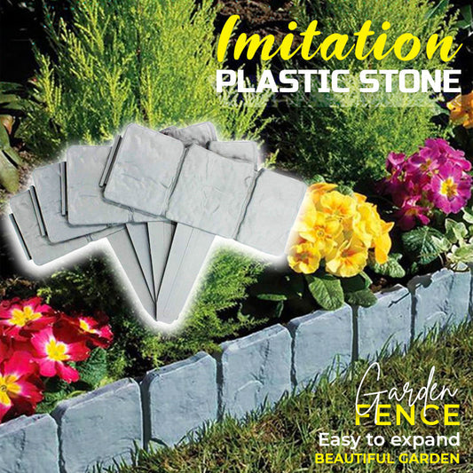 ⏰🌿🏡 PROMO LIMITÉE -69% ! Clôture de Jardin en Pierre Reconstituée – Imitation Pierre, ABS Résistant aux Intempéries, Installation Facile (10/20/40 Pièces)
