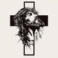 ✝️❤️🎁 Art Mural Métallique Jésus et Croix – Décoration Chrétienne Authentique, Découpe Précise & Installation Facile (4 Tailles)