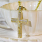 📢✝️✨ PROMO -64% ! Collier Pendentif Crucifix Jésus Plaqué Or 14K – Protection Spirituelle, Boîte Cadeau Incluse (Livraison Rapide)