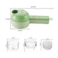 🔪 Robot culinaire électrique 4-en-1 – 3 lames (trancher/hacher), brosse de nettoyage incluse – Matériau ABS+PP+PC alimentaire, lame inox – Compact et portable – Idéal pour légumes, viande et bébé 🥕🍖