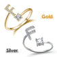 💍💖 PROMO -50% ! Bague Initiale d'Amour – Personnalisable, Or/Acier Inoxydable, Hypoallergénique, Ajustable (Cadeau Romantique)