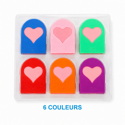 🎨🛒 -50% ! 🌈 Kit Craies Capillaires – 6 Couleurs Éclatantes, Lavable & Applicateur Facile pour Fêtes & Photos.