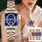 💎 Montre carrée de mode pour femme avec diamants - Or Rose