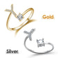 💍💖 PROMO -50% ! Bague Initiale d'Amour – Personnalisable, Or/Acier Inoxydable, Hypoallergénique, Ajustable (Cadeau Romantique)