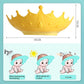 👑 Bonnet de douche imperméable bébé – Bord relevé anti-eau (yeux et oreilles protégés), boucle ajustable – Matériau PP+TPE inodore et antibactérien – Modèle couronne dessin animé (3 couleurs) – Dès 6 mois 🛁✨