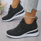 💎 53% DE RÉDUCTION ! 💎 Chaussures de Sport Orthopédiques pour Femme – Cuir Haut de Gamme, Strass Élégants & Soutien Postural Médical ✨👟