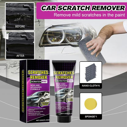 🚗✨🔧 OFFRE SPÉCIALE -50% ! Kit de Réparation Rayures Voiture – Cire Effaçable, Chiffon Nano Inclus, Compatible Toutes Couleurs (Lot 1/3/5)