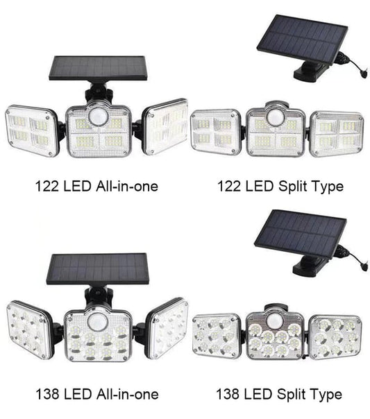 🌞 Achetez 2, obtenez 1 GRATUIT ! 💡 Applique murale solaire à trois têtes – Éclairage puissant et écologique
