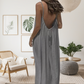 Robe Longue Décontractée Femme – Dos Nu Nœud, Bretelles Réglables, Coupe Ample & 6 Couleurs S–2XL 👡