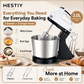 🥄 Batteur Électrique 2-en-1 sur Socle et Portatif – 150 W – 7 Vitesses – Bol 2 L + Fouets & Crochets – Prise UK 🍰