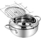 🍳 PROMO FLASH : 50% DE RÉDUCTION ! 🔥 Friteuse avec Contrôle de Température – Acier Inoxydable 304 & Thermomètre Intégré – 20/24 cm for Friture Maison ✨
