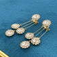 📢💎✨ PROMO -50% ! Boucles d'Oreilles Pétales Rondes en Zircon – Strass Étincelant, Plaqué Or & Hypoallergénique (Doré/Argenté)