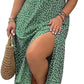 Robe Longue Grande Taille Bohème à Imprimé Fleuri et Fente