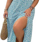 Robe Longue Grande Taille Bohème à Imprimé Fleuri et Fente