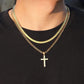 🔗✨ Collier Double Rangée en Acier Inox – Chaînes Torsadées Cubaines, Design Unisexe & Résistant aux Rayures (Doré/Argenté/Noir, 21-50 cm)