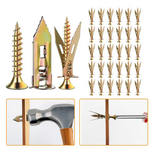 💥🧰🎁 PROMO -50% ! Kit Complet Vis Chevilles pour Cloisons Sèches – Zinc, Autoperçantes, Haute Résistance, 500 Pièces, Origine Chine