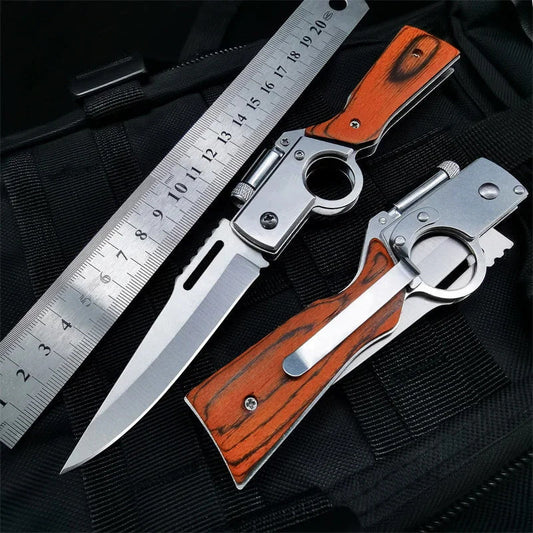 Couteau de poche multifonctionnel pour les aventures en plein air et l'autodéfense