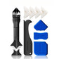 🔧 Outil d'étanchéité 3-en-1 – Grattoir à silicone, lame en V et 6 embouts de lissage – Retrait facile et joint parfait – Idéal pour salle de bain et cuisine 🚿