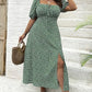 Robe Longue Grande Taille Bohème à Imprimé Fleuri et Fente