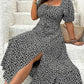 Robe Longue Grande Taille Bohème à Imprimé Fleuri et Fente