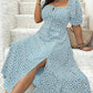 Robe Longue Grande Taille Bohème à Imprimé Fleuri et Fente
