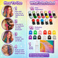 🎨🛒 -50% ! 🌈 Kit Craies Capillaires – 12 Couleurs Éclatantes, Lavable & Applicateur Facile pour Fêtes & Photos.