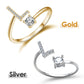 💍💖 PROMO -50% ! Bague Initiale d'Amour – Personnalisable, Or/Acier Inoxydable, Hypoallergénique, Ajustable (Cadeau Romantique)