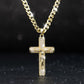 📢✝️✨ PROMO -64% ! Collier Pendentif Crucifix Jésus Plaqué Or 14K – Protection Spirituelle, Boîte Cadeau Incluse (Livraison Rapide)