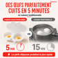 🥚 Cuiseur à Œufs Anti-Éclaboussures – PP Alimentaire – Double Cavité & Couvercle Hermétique – Œuf Poché Sain au Micro-Ondes sans Effort 🌿