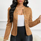 🔥🎁 PROMO -50% ! Veste Femme Daim Synthétique – Sans Col, Boutonnage Avant, 5 Couleurs, Tailles S-2XL