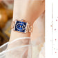 💎 Montre carrée de mode pour femme avec diamants - Or Rose