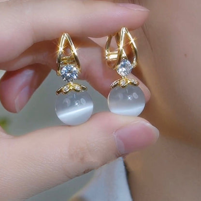 ✨💎🎀 PROMO -50% ! Boucles d'oreilles pendantes en perles étincelantes – Design Élégant, Finition Haute Qualité & Quotidien Chic
