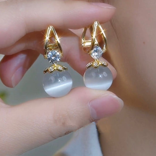 ✨💎🎀 PROMO -50% ! Boucles d'oreilles pendantes en perles étincelantes – Design Élégant, Finition Haute Qualité & Quotidien Chic