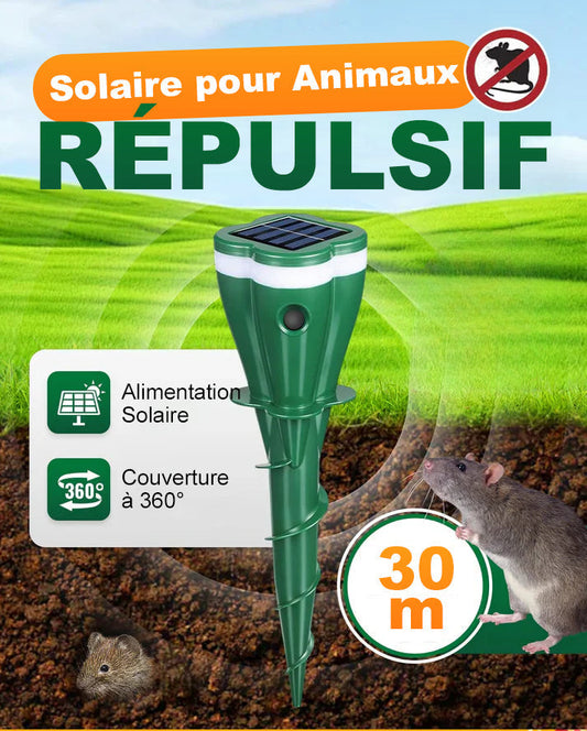 🌿🛡️ PROMO -50% ! Répulsif Solaire Anti-Taupes & Souris – Protection Jardin Écologique, Sans Produits Chimiques (Offre 5+5 Gratuits)