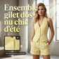Ensemble 2 pièces avec gilet dos-nu et short