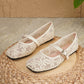 👡 50% DE RÉDUCTION! 👗 Ballerines Mary Jane en Dentelle Élégante – Bout Carré, Bride Ajustable & Semelle Confortable Pour Un Look À La Fois Charmant Et Décontracté 🌸