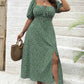 Robe Longue Grande Taille Bohème à Imprimé Fleuri et Fente