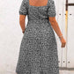 Robe Longue Grande Taille Bohème à Imprimé Fleuri et Fente
