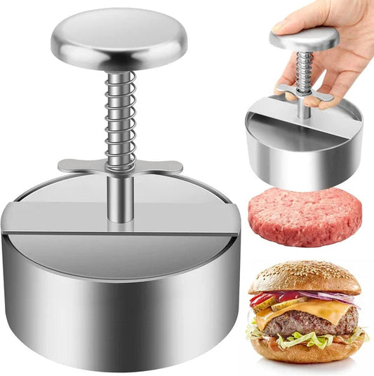 🍔✨🔪 PROMO -50% ! Presse à Viande Manuel pour Galettes de Hamburger – Inox 304, Design Anti-Adhésif & Facile à Nettoyer
