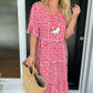 💝VENTE ESTIVALE CHAUDE 50% DE RÉDUCTI💝Robe Midi à Pois et Col Rond