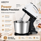 🥄 Batteur Électrique 2-en-1 sur Socle et Portatif – 150 W – 7 Vitesses – Bol 2 L + Fouets & Crochets – Prise UK 🍰