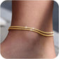 💜✨👣 ACHETEZ 1, OBTENEZ 1 GRATUIT ! Bracelet de Cheville en Argent – Design Multicouche, Étanche & Taille Ajustable (Derniers Stocks)