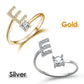 💍💖 PROMO -50% ! Bague Initiale d'Amour – Personnalisable, Or/Acier Inoxydable, Hypoallergénique, Ajustable (Cadeau Romantique)