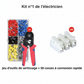 🔌⚡🚀 AKTION -50% ! Bündel mit Kupferfaser-Kabelschuhen – Verzinnt, Flammschutz & Farbcodierung (200-800 Stück + Crimpzange)
